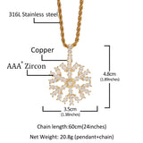 Jewelry Christmas Snowflake Pendant Copper Zircon Snowflake Jesus Pieces Spectrum