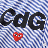 CDG Be Kind T Shirt Unisex Wear Striped Shirt Long Sleeve Shirt