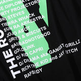 Vlone T Shirts Philadelphia Music Festival Limited Green Large V-neck Print Short Sleeve Loose T-shirt for Men and Women