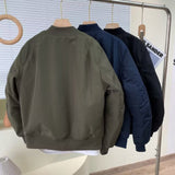 Women Cotton Coat Autumn and Winter Green Casual Baseball Uniform