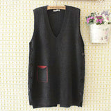 Women Vest Middle-Aged Vest Loose Sweaters