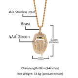 Jewelry Hip Hop Necklace Jewelry Rap Copper Zirconium Spectrum