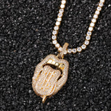 Jewelry Hip Hop Necklace Jewelry Rap Copper Zirconium Spectrum