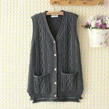Women Vest plus Size Vest Middle-Aged Women's Knitted