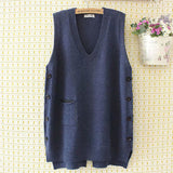 Women Vest Middle-Aged Vest Loose Sweaters