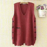 Women Vest Middle-Aged Vest Loose Sweaters