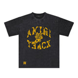 Amiri Washed Distressed T Shirt Printed Trendy Pure Cotton