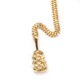 Jewelry Copper Zircon Violin Pendant Necklace Spectrum