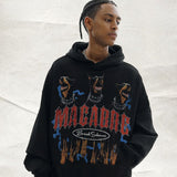 Vintage Hoodie Hellhound American Hooded Fall/Winter Crew Neck Sweater