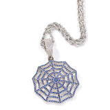 Jewelry Hip Hop 3A Zircon Spider Web Necklace