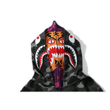 Bathing Ape Hoodie Camouflage Shark Tiger Head Double Hat Sweater