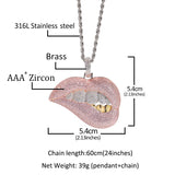 Jewelry Hip Hop Pendant Necklace Copper Set Zircon Hipster Necklace St. Valentine's