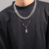 Jewelry Copper Zircon Violin Pendant Necklace Spectrum