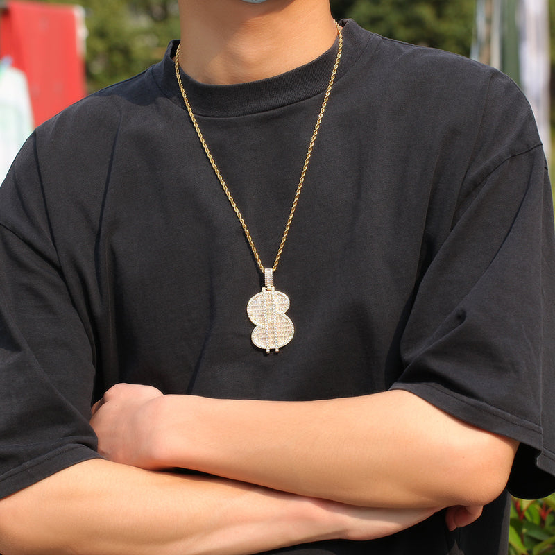 Jewelry Letter Pendant Copper Inlaid Zircon Versatile Spectrum