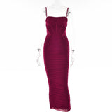 Women Dress Sexy Pleated Temperament