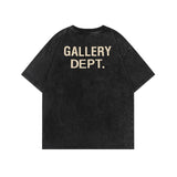 Gallery Dept T-Shirt Washed and old bronzing alphabet print short-sleeved T-shirt