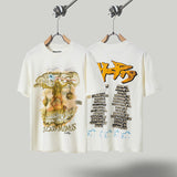 Travis Scott T Shirts Cactus Jack x Utopia Tour Utopia joint model Skeleton Soldier Print Short Sleeve