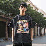 Mens Vintage T Shirt Retro Short Sleeve T-Shirt for Men and Women