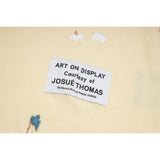 Gallery Dept T-Shirt Joint Letter Embroidery Hand Painted Ink Splashing Short Sleeve T-Shirt