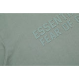 Fog Essentials T Shirts Spring Summer FOG Season 8 Flocking Letter Crew Neck Short Sleeves