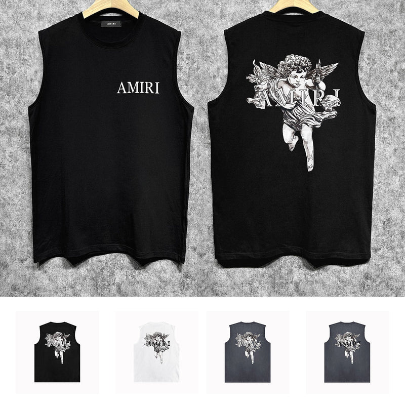 Amiri tank top angel sketch printing