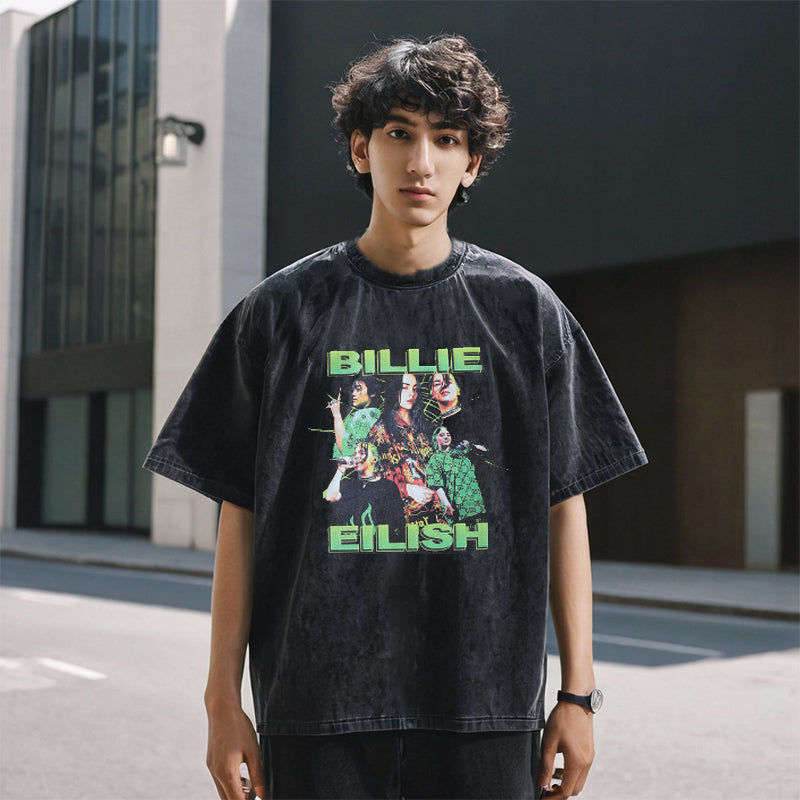 Mens Vintage T Shirt Printed Short Sleeve T-Shirt Men