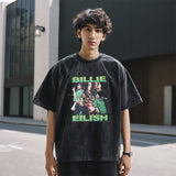 Mens Vintage T Shirt Printed Short Sleeve T-Shirt Men