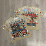 First Row T Shirts A Sacred Vow Masterpiece Art Tee European and American trendy brand hot diamond washing water old pure cotton
