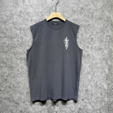 Amiri tank top with vertical overlapping letterprinting