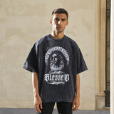 Mens Vintage T Shirt Short Sleeve T-Shirt Men