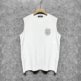 Amiri tank top dotted lotus printing