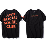 Anti Social Club T Shirt Short Sleeve Men and Women Couple T-shirt