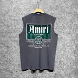 Amiri tank top flower diamond nameplate printing