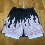 Kinetic Kings Shorts Sports Running Quick Dry Basketball Fake Two Piece Shorts