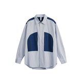 Unisex Shirt Patchwork Stripes