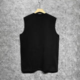 Amiri tank top with cracked curved letter cut outprinting