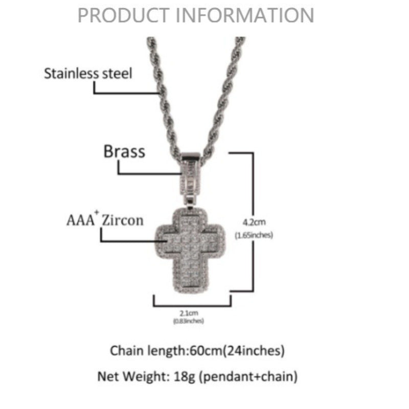 Jewelry Fashion T Square Zircon Pink Cross Necklace St. Valentine's   Spectrum