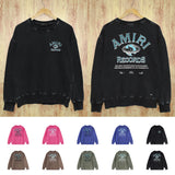 Amiri Distressed Sweatshirt Printed Trendy Pure Cotton