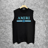 Amiri tank top colorfulletter horizontal stripprinting