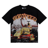 Godspeed T Shirts Racing Wins Scene Printed Cotton Casual Short Sleeves Men and Women