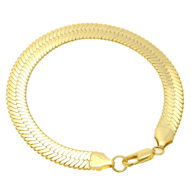 Bracelet hiphop hip hop men blade chain flat snake bone chain bracelet animal far east