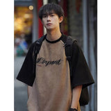 Men T Shirt Summer Retro Loose Heavy