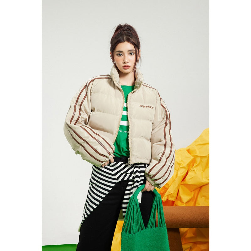 Unisex Coat Stand-up Collar Thick