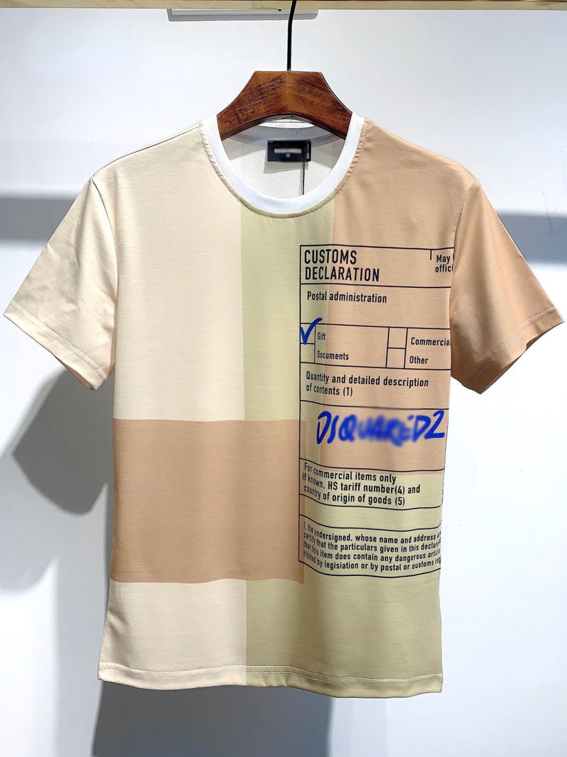 Dsq2 T Shirt DSQ Lian D2 Casual Sports Color Matching Short Sleeve Summer Men