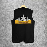 Amiri tank top five-pointed star nameplate printing