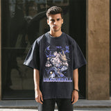 Mens Vintage T Shirt Cartoon Print Men and Women