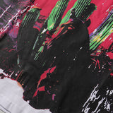 Godspeed T Shirts Western Skull Denim Cactus Print Cotton Casual Short Sleeve Men and Women