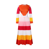 Women Jumpsuit Fall Pleated Print Two-Piece Set