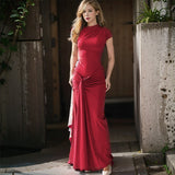 Women Evening Dresses Autumn Short Sleeve Dresses