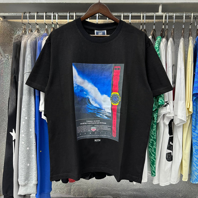 Kith T-Shirt Kith & TAG Heuer Wave Print Tee
